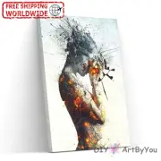 Abstract Paint By Numbers Canvas Art Draw Painting Oil Kit Home Decor Woman