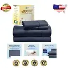 Cooling Full Size Sheet Set - 100% Cotton, 400 Thread Count Luxury Bedding