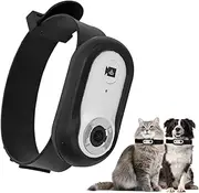 Bewinner Cat Camera Collar - 120° Wide Angle Pet Sports Camera with LCD Screen & 8GB Memory Card, 1080P HD Multifunctional Pet Cat Tracker, Palm Strap for Insta360 Go 3 Accessories (White)
