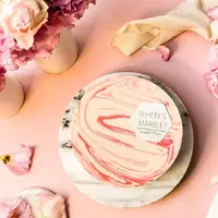 在飛比找momo購物網優惠-【SugarMiss糖思】玫瑰粉白大理石乳酪蛋糕4吋