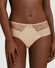 $45 Chantelle Women Beige Lingerie Alto Hipster Briefs Size XS