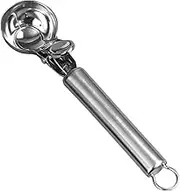 JISADER Ice Cream Scoop Cookie Scoop Sturdy Multifunctional Digging Tool Ergonomic Handle Baller Tool for Candy Making Buffet Fruit, Silver