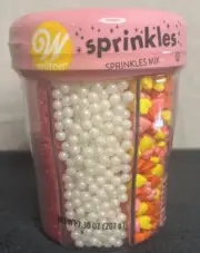 Wilton Primary Pinks 6-Cell Variety Sprinkle Mix Hearts, Pearls, Sanding Sugars