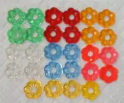 28 Petal Nest Bulb Flower Rings Ceramic Christmas Tree 7 COLORS Vintage