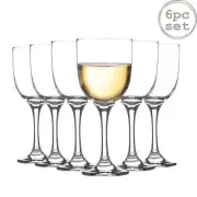 6x Tokyo White Wine Glasses Vintage Glass Stemware Goblets 290ml