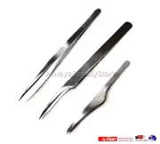 Professional Tweezers Slant Pointed Curved Eyebrow Eyelash Extension Waxing