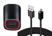 Home Charger 2.4A 6ft Cable Micro USB Wall Power Adapter Cord for Cell Phones