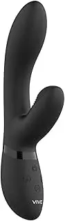 Vive Kyra USB Rechargeable Rabbit Vibrator with Pulsing Tip, Black