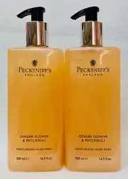 2 Pecksniff's England GINGER FLOWER PATCHOULI Moisturizing Hand Wash Soap 16.9oz