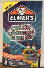 Elmers Slime Kit - Color Changing - Glue Craft - 5 Piece Kit with UV Light