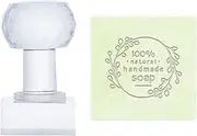 PH PandaHall Handmade Soap Stamp, Word Embossing Stamp with Handle Acrylic Soap Chapter Imprint Stamps for DIY Handmade Soaps Supplies Envelope Invitation Party Favor Craft Art Gift