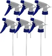 6PCS Heavy Duty Trigger Sprayer Adjustable Mist and Stream Nozzles Heads for Standard 28/400 Bottles 8oz/16oz Multi-Purpose Spray Nozzle for Garden Cleaning and Watering (Blue)
