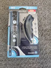 Power A Pro Pack Mini Black Nintendo Wii Controller Wii w Nunchuck BRAND NEW
