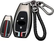 ontto Metal Car Key fob Cover case Fit for Subaru XV SV Forester 2023 BRZ 2019 2020 Outback 5 Legacy Impreza Crosstrek WRX STI Keyring Smart Key Shell Holder Bag Keychain Accessories Black A