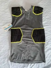 Champro Sports Padded Compression Shirt Youth M Medium Sleevless Gray NWT