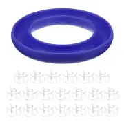 Silicone Bobbin Ring Holder and 20 Plastic Bobbins Set, Dark Blue & Transparent