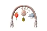 Taf Toys Arch Ideal for Infant Toddlers, Fits Stroller Pram, Activity Arch with Fascinating Toys, Stimulates Babys Senses and Motor Skills Development, Easier Outdoors Musical Bunny Arch