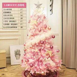 聖誕樹 北歐聖誕樹 聖誕樹套組 粉色聖誕樹2023新款ins風大型聖誕樹家用套餐節日裝飾品布置禮物『xy17353』