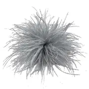 Feather Brooch Feathers Corsages Cloth Decorations Ostrich Feather Material Gray