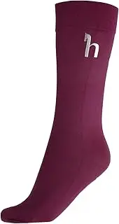 [HORZE] Kids' Lightweight Equestrian Horse Riding Knee Socks with Horse Emblem - Anemone Dark Pink - K 11.5-5