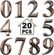 3D Mailbox Numbers 0-9 Self-Adhesive 2 Inch Address Number 2x1.2 inch, Bronze