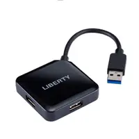 在飛比找松果購物優惠-【LIBERTY利百代】4PORT USB3.0集線器-黑 