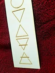 Wiccan / Pagan Altar Tile w/ Elements Engraved on Wood