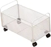 Folpus Rolling File Cart Rolling File Organizer, with Wheels Mesh Files Organizer, Mesh Storage Cart, for Crafts Folders, 48x25x30cm