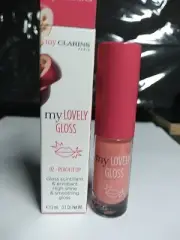 My Clarins LOVELY GLOSS High Shine & smoothing gloss #02 PEACH IT UP, 0. OZ NI B