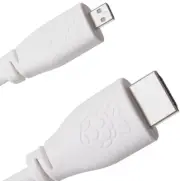 Raspberry Pi Micro HDMI to Standard HDMI 1M Cable White (T7689AX)