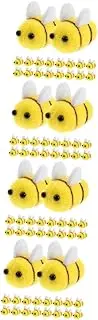 4sets Cute Bee Shape Felt Craft Material Bee Decor for Party Home Party Decoration Bee Charms for Boys and Girls 35pcs*4