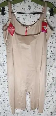 SPANX 10235R Thinstincts 2.0 Open-Bust Mid-Thigh Bodysuit size 3X