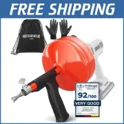 DIY Drain Snake 2.0 - 50 FT Auger with Drill Attachment for Easy Plumbing Fixes