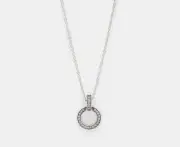 Pandora Double Circle Pendant Necklace - Silver