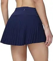 [Jhsnjnr] Women's Skirts Pleated Tennis Skirt with Shorts Pockets Elasticated Waist Workout Golf Skort