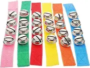 WEKAMOS 6pcs Small Wristband Bell with Colored Band Hand Shaking Bells Toddler Musical Toy Wrist Bells for Kids Rhythm Toys Hand Eye Coordination Toy