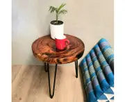 Raintree Wood Corner Table Side Table Indoor Outdoor Handcarved coffee table