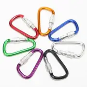 2" LOCKING MINI D-CLIP HOOKS utility aluminum Carabiner FOR camping/back pack