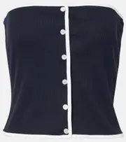[Veronica Beard] Veronica Beard Valley cotton-blend tube top AU 14 blue
