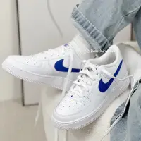 在飛比找蝦皮購物優惠-高版本 Nike Air Force 1 寶藍 藍勾 白藍 