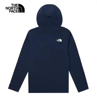 【The North Face 官方旗艦】北面男款海軍藍防風防潑水連帽輕量風衣｜83S58K2