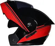 Double Visor Modular Motorcycle Helmet,Full Face Flip Up Motorbike Helmets,DOT/ECE Approved Full Face Motorbike Helmet Crash Helmets for Youth Men Women