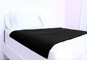 Cycleliners Period Bed Sheets Protector - Waterproof, Leakproof, Reusable, and Washable Menstrual Bed Pad (Queen, Black)