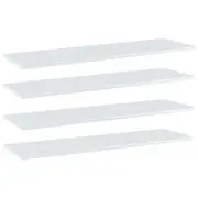 4 Pcs Bookshelf Shelving Boards 100x30cm Book Cabinet Shelf Panel High Gloss