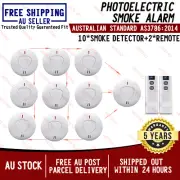 10 ANKA Wireless Interconnected Photoelectric Smoke Alarm Detector & 2 x Remote