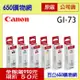 (含稅) Canon GI-73 BK 黑色 C 藍 M 紅 Y 黃 R 橘紅 GY 灰 原廠墨水匣 適用機型 G570 G670