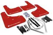 Rally Armor For 13-19 Ford Fiesta ST Red UR Mud Flap W/white Logo