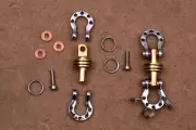 KYLINK Double Shaklee Lucky Horseshoe EDC Ti Tuning Fork Swivel Keychain Copper
