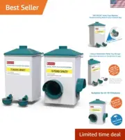 Complete Chicken Care Set: Automatic Waterer and No-Waste Feeder, 2 Gallons