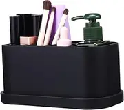 ABOOFAN Toothbrush Holder Case with Drainage Holes Premium Bathroom Organizer for Toiletries No Drill Suction Cup Base Easy Clean Removable Tray Flexible and Design
